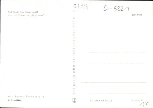 Ak Rohrbach Thüringen, Gasthaus Auerhahn, Bus