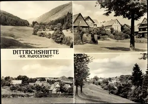 Ak Dittrichshütte Saalfeld an der Saale Thüringen, Ortsansichten, Waldpartie