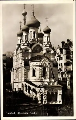Ak Karlovy Vary Karlsbad Stadt, Russische Kirche