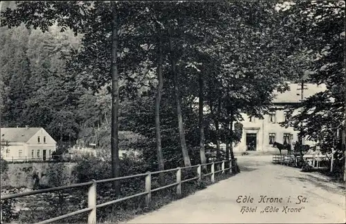 Ak Edle Krone Klingenberg im Erzgebirge, Hotel Edle Krone