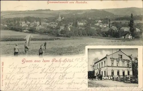 Ak Kreischa bei Dresden, Gesamtansicht, Parkhotel