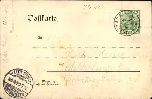 Litho Altenburg in Thüringen, Weissenburg, Genesungsheim für Frauen