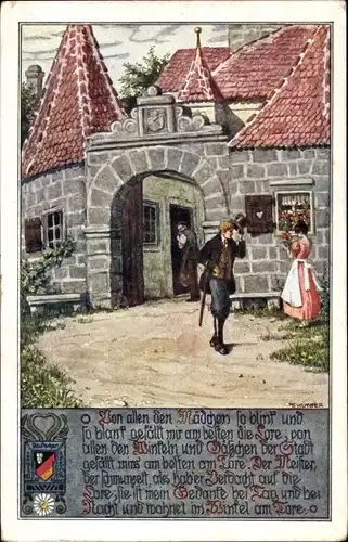 Künstler Ak Kutzer, Ernst, O von allen den Mädchen so blink und so blank