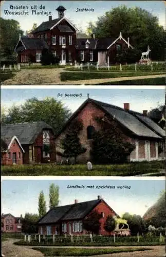 Ak Bergen op Zoom Nordbrabant Niederlande, Wouwsche Plantage, Jachthuis, de boerderij, Landhuis