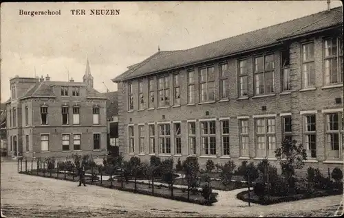 Ak Terneuzen Zeeland Niederlande, Burgerschool