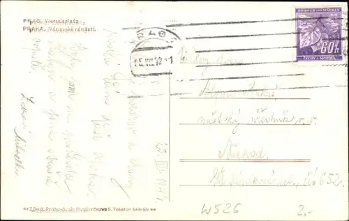 Ak Praha Prag Tschechien, Vaclavské námestí, Wenzelspalast, Straßenbahn