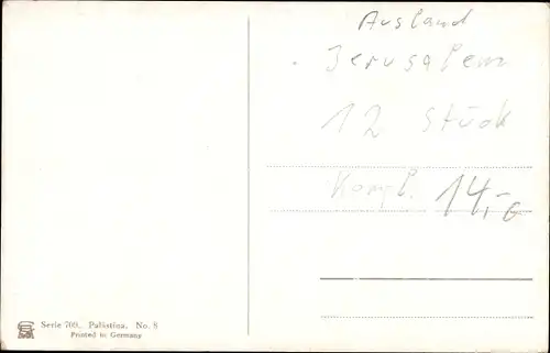 Künstler Ak Perlberg, F., Jerusalem Israel, Kirche des heiligen Grabes