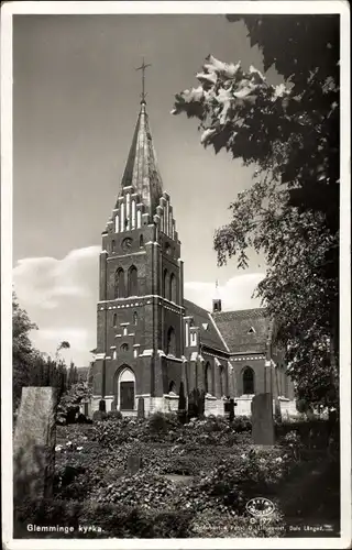 Ak Glemmingebro Schweden, Glemminge Kyrka