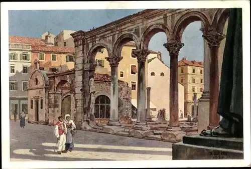Künstler Ak Seitz, I., Split Kroatien, Dioklecijanova palaca, Peristyl