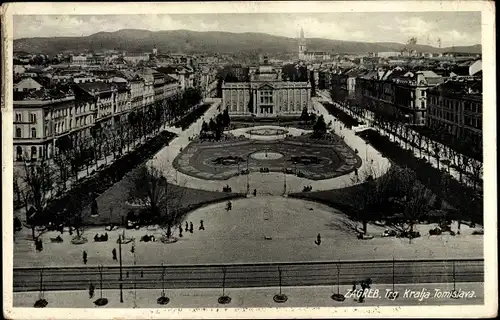 Ak Zagreb Kroatien, Trg Kralja Tomislava