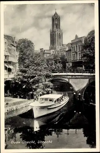 Ak Utrecht Niederlande, Oude Gracht