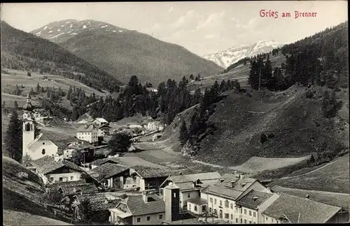 Ak Gries am Brenner in Tirol, Ort mit Umgebung