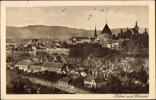 Ak Krems Donau Niederösterreich, Burg, Gleise, Ort