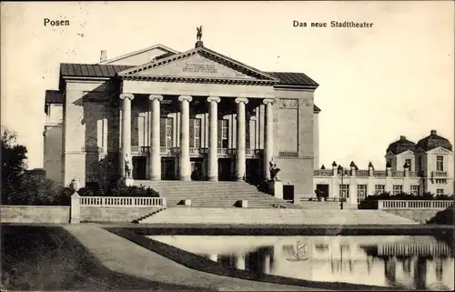 Ak Poznań Posen, Das neue Stadttheater