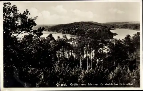 Ak Griesel Ostbrandenburg, Großer und kleiner Kalkteich, Grieseltal