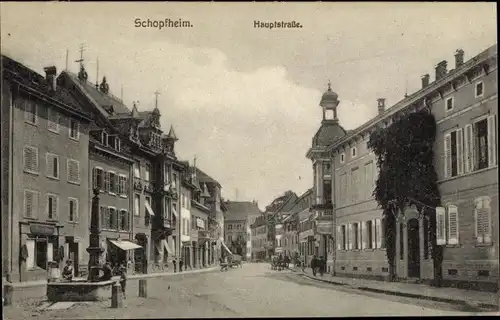 Ak Schopfheim in Baden, Hauptstraße