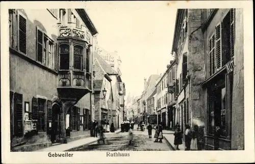 Ak Guebwiller Gebweiler Elsass Haut Rhin, Rathaus