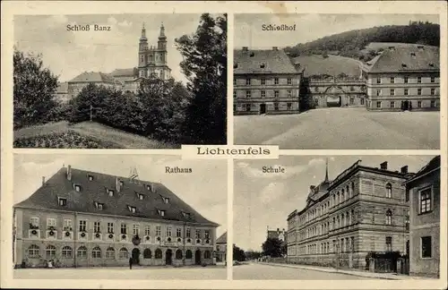 Ak Lichtenfels in Hessen, Schloss Banz, Schule, Rathaus, Schießhof