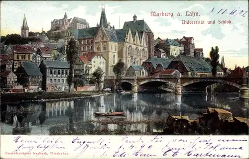 Ak Marburg an der Lahn, Universität, Schloss