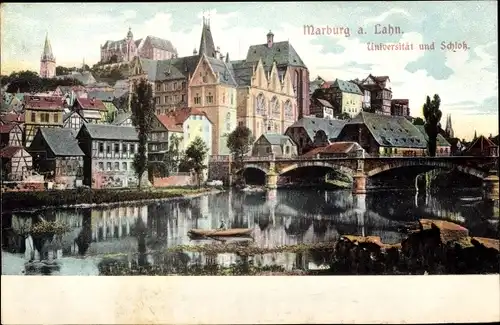 Ak Marburg an der Lahn, Universität, Schloss