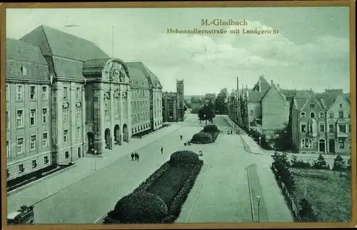 Ak Mönchengladbach am Niederrhein, Hohenzollernstraße, Landgericht