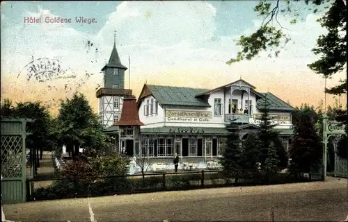 Ak Hamburg Harburg, Hotel Goldene Wiege