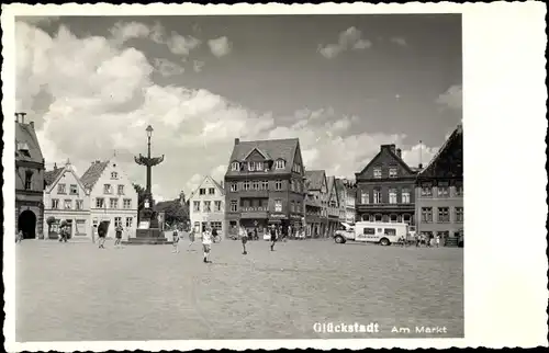 Ak Glückstadt an der Elbe, Am Markt