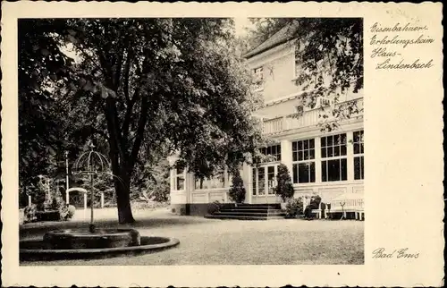 Ak Bad Ems an der Lahn, Eisenbahner Erholungsheim Haus Lindenbach