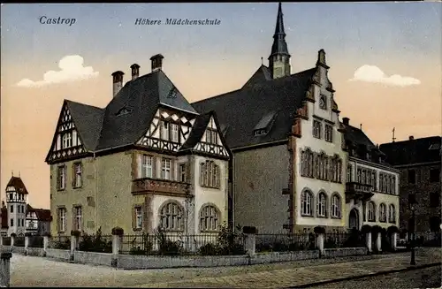 Ak Castrop Rauxel im Ruhrgebiet, Höhere Mädchenschule