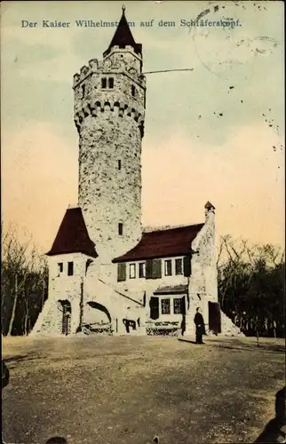 Ak Wiesbaden in Hessen, Der Kaiser Wilhelmsturm auf dem Schläferskopf