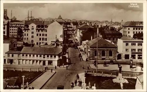 Ak Reykjavík Island, Ortsansicht