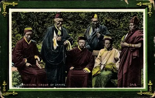 Ak Darjeeling Indien, Group of Lamas
