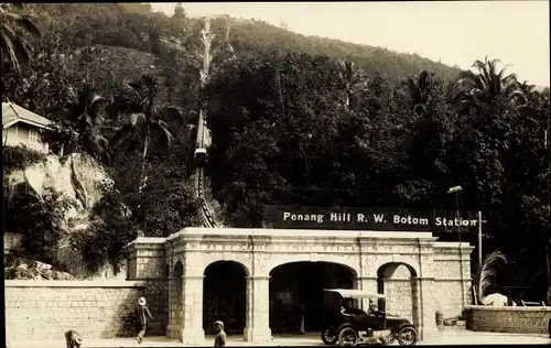 Foto Ak Penang Malaysia, Penang Hill, Station, Standseilbahn