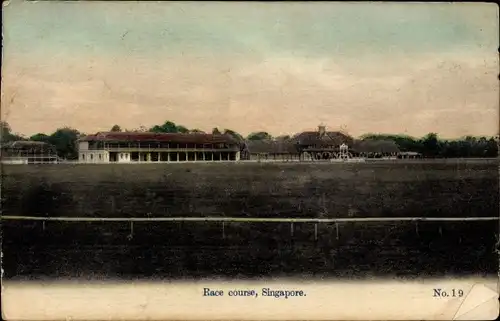 Ak Singapore Singapur, Race course, Pferderennbahn