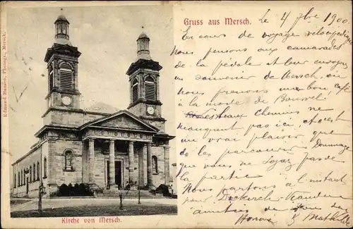 Ak Mersch Luxemburg, Kirche