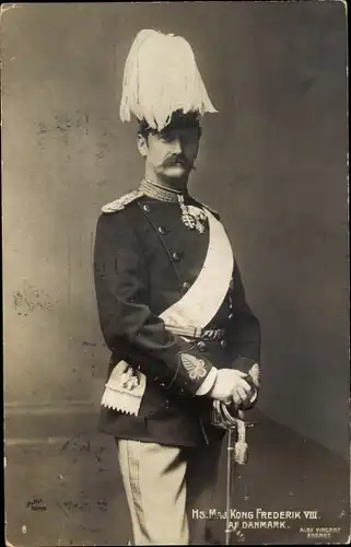 Ak König Frederik VIII von Dänemark, Portrait in Uniform