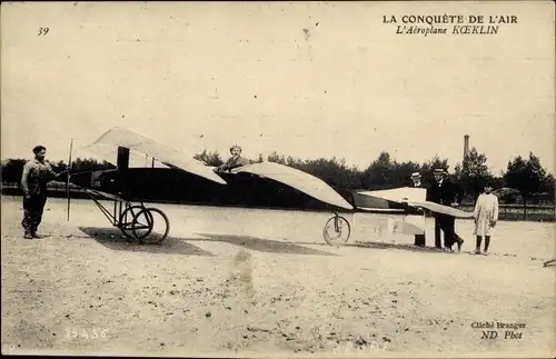 Ak La Conquête de l'Air, L'Aéroplane Koeklin, Pilot, Flugpionier