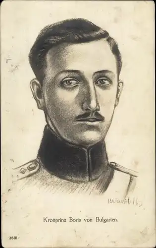 Künstler Ak Wassileff, I., Kronprinz Boris III. von Bulgarien