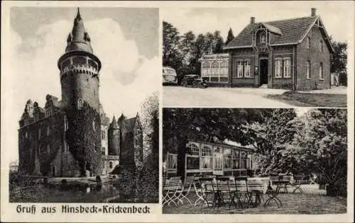 Ak Hinsbeck Nettetal am Niederrhein, Schloss Krickenbeck, Restaurant Forsthaus Delissen