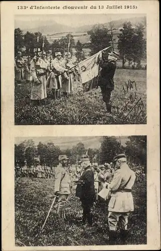 Ak 133e d'Infanterie, 13 Jouillet 1915, französische Soldaten, I WK