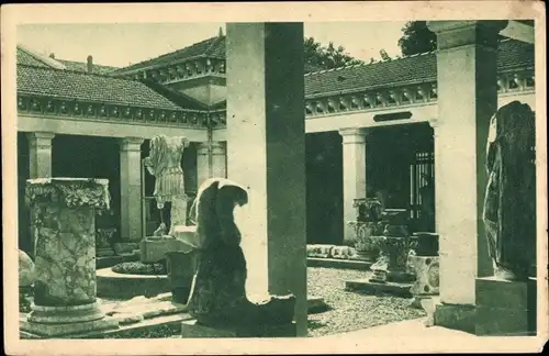 Ak Cherchell Algerien, Musée, Innenhof, Terreaccueillente, aux sites inoubliables au climat ideal