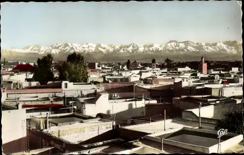 Ak Marrakesch Marokko, L'Atlas, la Terrasse du Grand Café de France