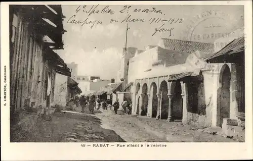 Ak Rabat Marokko, Rue allant a la marine