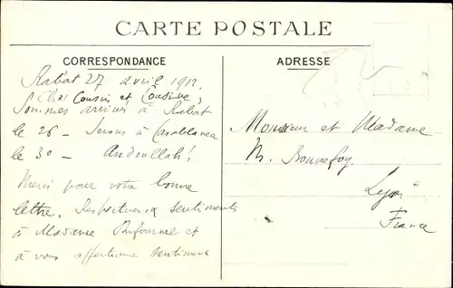 Ak Rabat Marokko, Rue allant a la marine