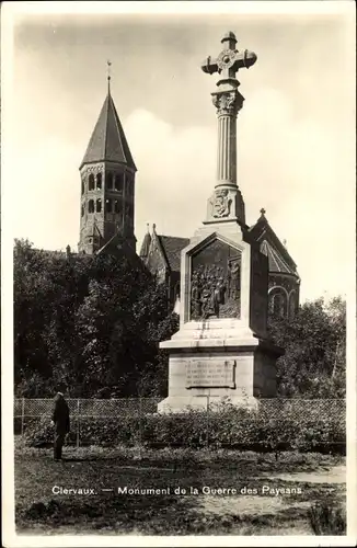 Ak Clervaux Clerf Luxembourg, Monument de la Guerre des Paysans