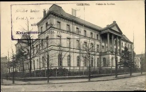 Ak Kortrijk Courtrai Westflandern, Palais de Justice