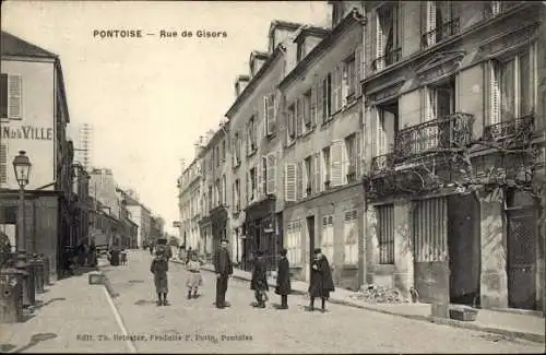Ak Pontoise Val d'Oise, Rue de Gisors