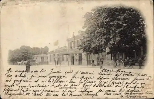 Ak Argenteuil Val d'Oise, La Gare