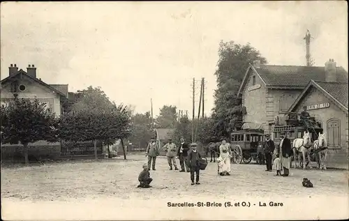 Ak Sarcelles-St-Brice Val d’Oise, La Gare