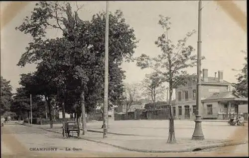 Ak Champigny sur Marne Val de Marne, La Gare